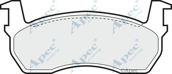 APEC BRAKING Комплект тормозных колодок, дисковый тормоз PAD425
